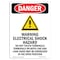 Signmission OSHA Danger Sign, 10" Height, Rigid Plastic, Warning Electrical, Portrait, V-2234 OS-DS-P-710-V-2234 - alternate 1